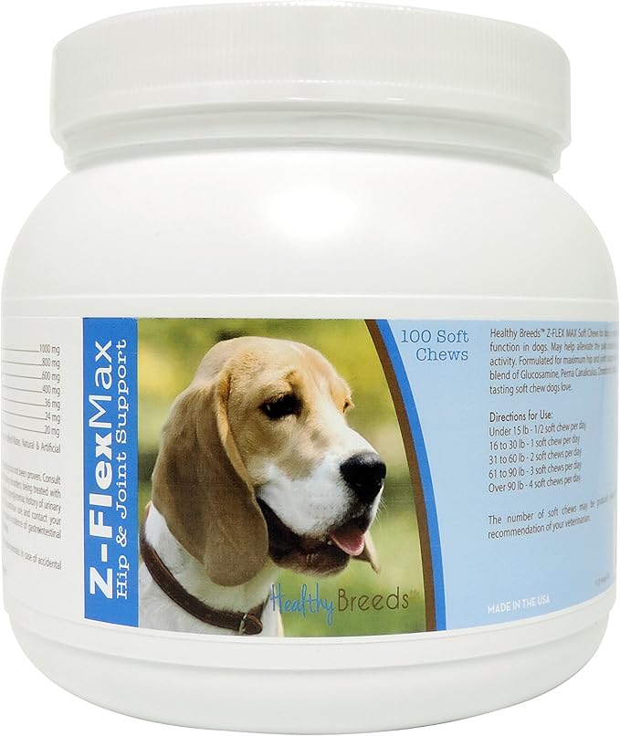 Healthy Breeds Beagle Z-Flex Max Hip & Joint Soft Chews 100 Count