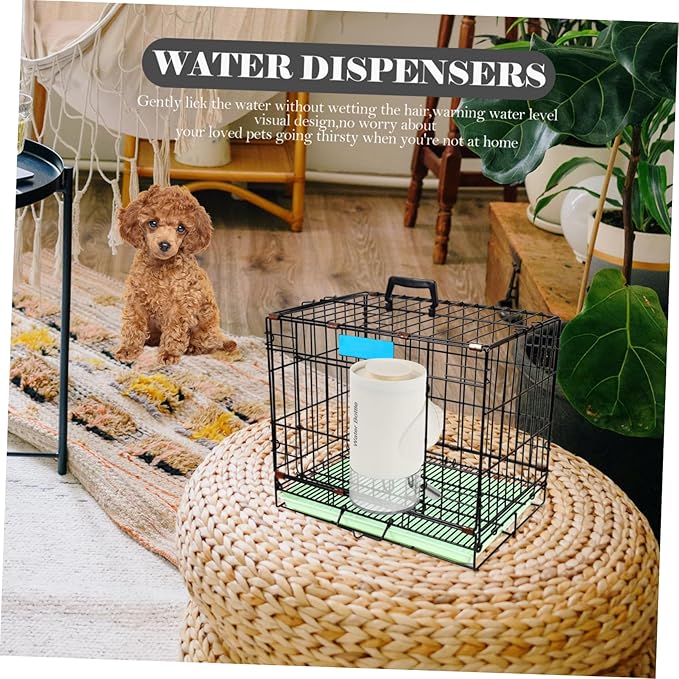 Kisangel Automatic Hanging Pet Dog Water Feeder Dispenser for Dogs and Cats Leak Design for Pet Cages and Homes
