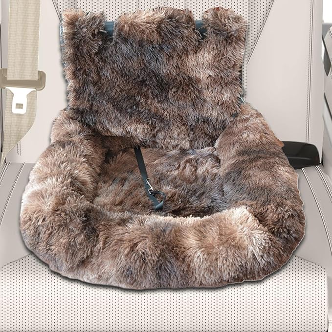 Pet Car Seat | Soft Dog Car Seat Boosters,Non-Slip Travel Bed Pet Cushion for Traveling Camping Kitten Road Trip Daily Commuting Vet Visit Adventures