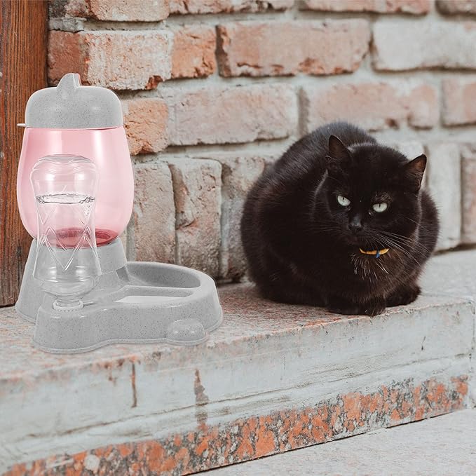 1pc Automatic Cat Water Dispenser and Food Bowl Creative Pet Feeder for Dogs and Cats Non- Design Easy to Smooth Edges Prevents Spills for Home Use