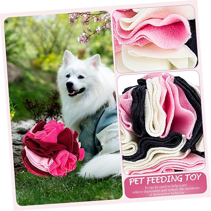 VICASKY Pet Dog Sniff Ball Snuffle Food Puzzle Slow Feeder for Dogs Engaging Interactive Plaything to Reduce Boredom and Stress for Training and Mental Stimulation