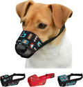 CollarDirect Dog Muzzle - Adjustable Soft Breathable Tribal Nylon Dog Mouth Guard Cover for Small, Medium and Large Dogs, Anti Chewing, Barking & Biting (Pattern 2; S)