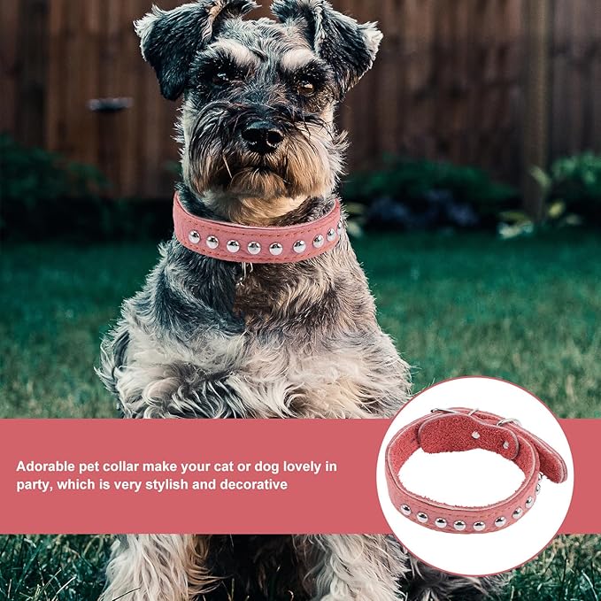 Soft Leather Dog Collar 2.5cm Wide Adjustable Large Dog Collar Supple Comfortable Neck Strap for German Shepherd Pet Accessories