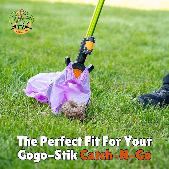 Happy Dootie Bags 10 Rolls.120 Bags with Handles. Clean, Quick and Convenient Pet Dog Poop Cleanup on Walks with Your Furry Friend. Made with Corn Starch. Strong and Leakproof. (Medium Size)
