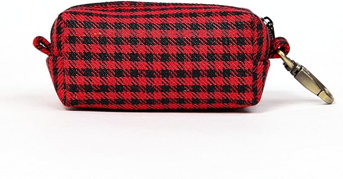 Organic Cotton Dog Poop Bag Holder for Leash Brass Hardware Waste Bag Dispenser Pet Waste Management Solution