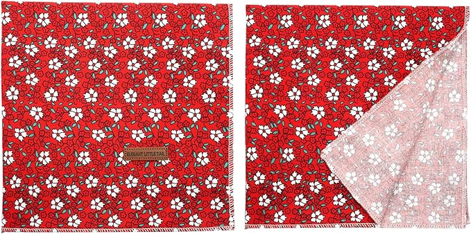 Elegant little tail Dog Bandana, Christmas Dog Bandana 1PC Dog Bandanas Holiday Bib Scarf Soft Washable Square Dog Scarf Adjustable Dog Kerchief for Small Medium Large Dogs