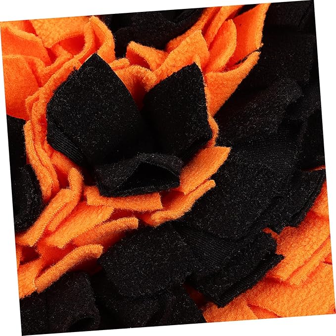 Milisten Snuffle Mat for Dogs Pumpkin Shaped Sniffing Feeding Mat Bright Pet Enrichment Toy for Mental Slow Feeder for Dogs and Large Breeds Easy to