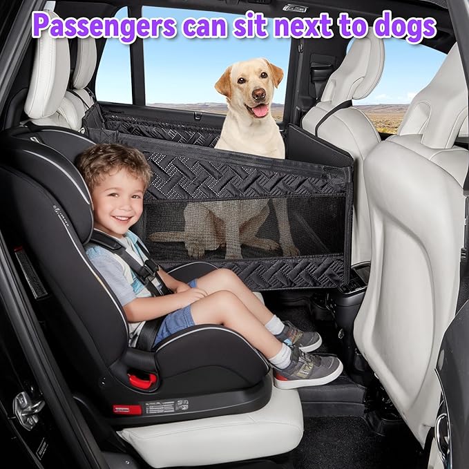 Dog Car Seats for Large Medium Dogs Car Seat Cover,Puppy Pet Carseats(Black, Large Dog)