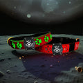 Subversive USB-C led Light up Dog Collar, Subversive 3D Cross Design Comfortable and Soft Material,Multicolored Lighting (PAW-RED, L(19.7-23.6"))