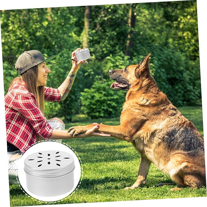 TEHAUX 10pcs Dog Scent Training Case Tins Lids for Nose Work Containers for Scent Detection and Odor Training for Dogs and Working Breeds