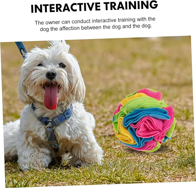 BESPORTBLE Pet Dog Sniff Ball Toy Natural Snuffle Ball Dog Training and Chewing Toy