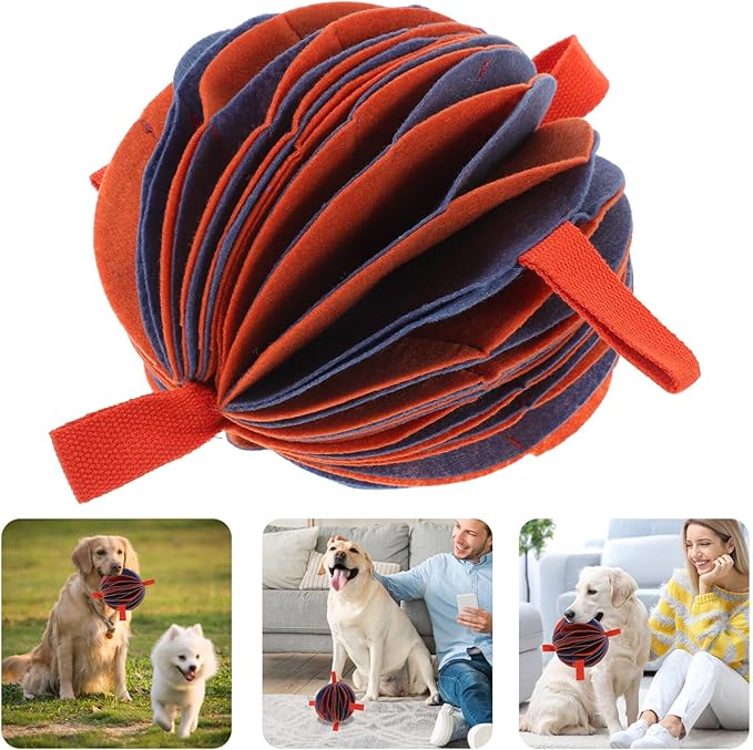 NOLITOY Dog Snuffle Toy for Dogs Interactive Food Dispensing Puzzle Toy Engaging Slow Feeder for Mental for Playtime and Foraging