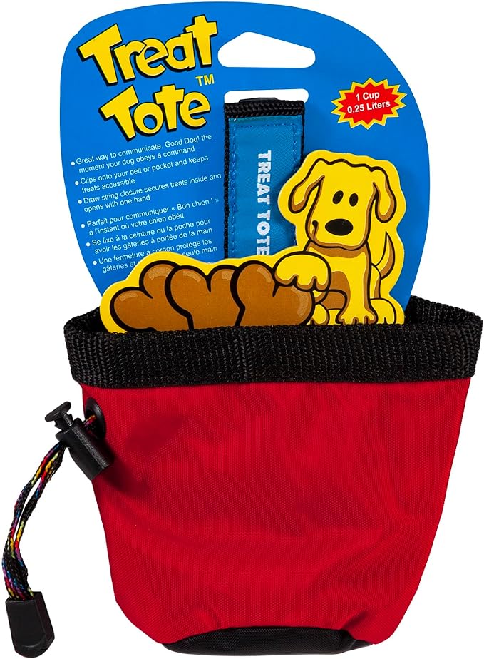 Chuckit! Treat Tote Dog Treat Pouch for Puppy Training, 1 Cup Capacity, Assorted Colors