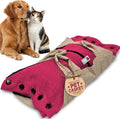 Cocoon® - Eco-Friendly Pet Burial & Cremation Ceremony Kit (Premium Wool) - Casket for Dogs and Cats (Choose Size & Color) (Medium, Pink)