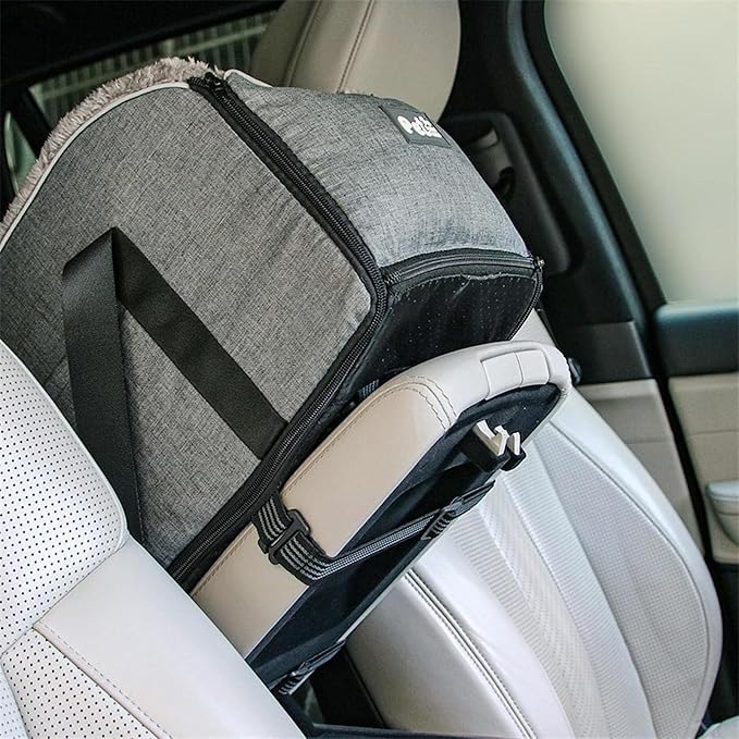Dog Console Car Seat - Pet Center Console Doggie Seat, Armrest Booster for Dogs and Cats - Washable, Travel Bags Included