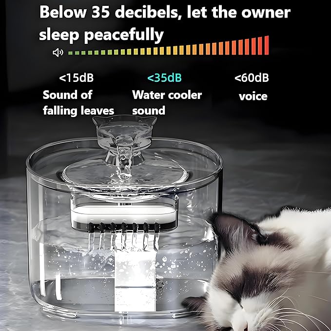 Intelligent Automatic Pet Water Dispenser, 4-Stage Filtration, for Cats, Dogs and Other Pets