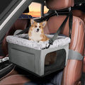 Small Dog Booster Car Seat, Portable Puppy Dog Car Seat, Up to 20lbs, Gray