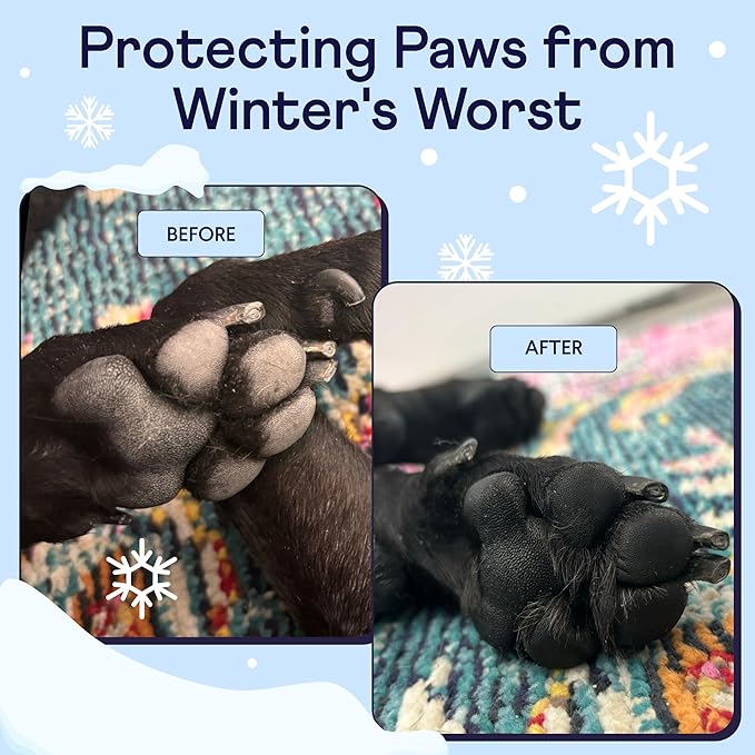 Finn Paw Hero Natural Dog Paw Balm | Winter Paw Protection from Snow, Salt & Ice | Moisturizing & Lick-Safe - 1.75 oz