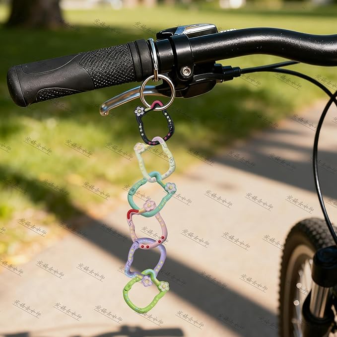 Mini Cat Shape Carabiner Keychain Clips, Cute and Secure Keychain Hooks for Water Bottles, Dog Leashes, Everyday Use, (12 Pack)