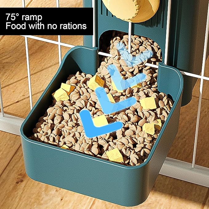 Pet Auto Gravity Feeder, Automatic Large Capacity Leakproof Pet Feeder Station for Small Medium Large Pets Dog Puppy Kitten (Dark Blue)