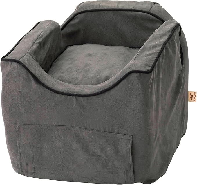 Snoozer Luxury Lookout Pet Car Seat, Small Luxury II, Anthracite with Black