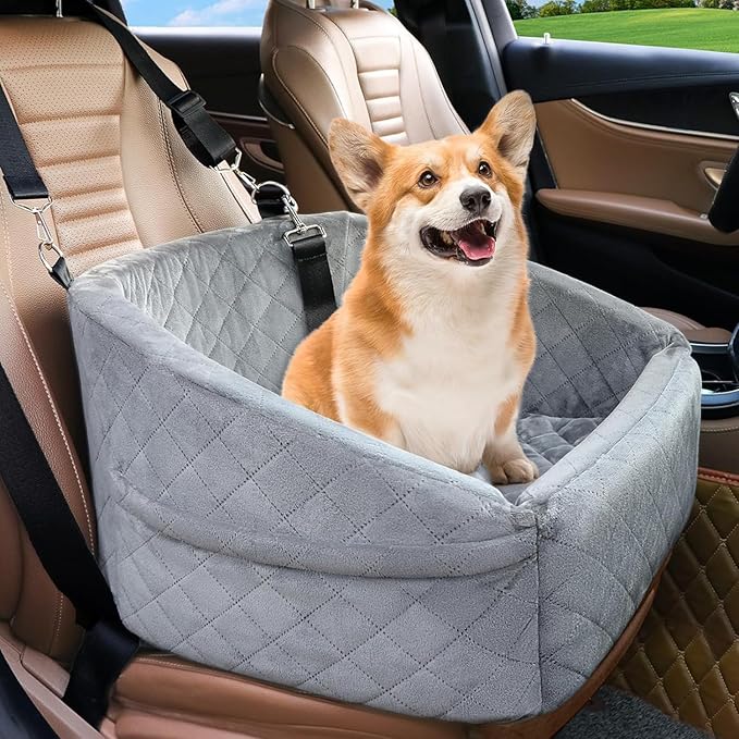 Dog Car Seat Bed for Citroen C5 Aircross C5 Aircross Hybrid C4 Aircross C-Crosser, Comfortable Pet Travel Seat for Small to Medium Dogs, Detachable Washable Booster Seat, Front or Back Seat Use