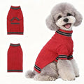 Small/Medium Dog Sweater, Warm Dog Winter Coat w/Sleeves, Comfortable High Neck & Leash Hole, Premium Dog Clothes for Mini Poodle-Best for Holidays, Daily Walks S Bright Red