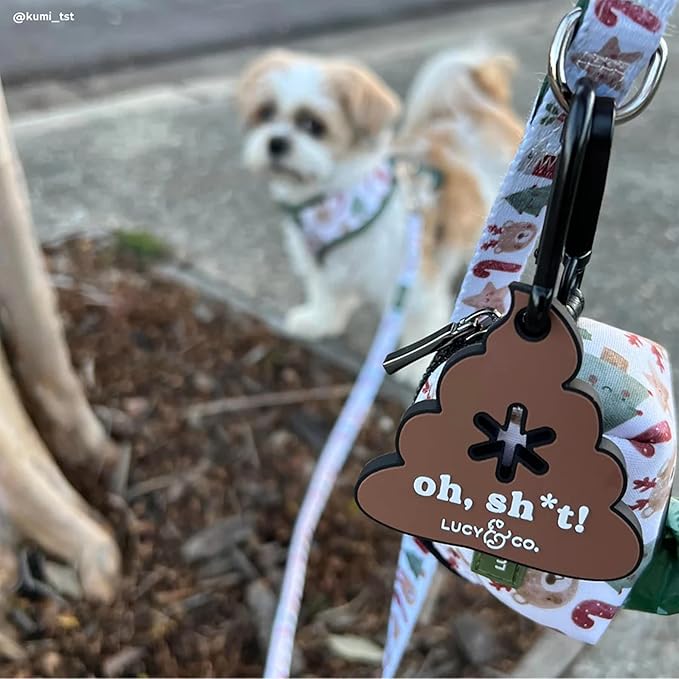 Lucy & Co Poop Clip for Pups – Hands-Free Dog Waste Bag Holder – Silicone Doggy Leash Accessories, Pooper Scooper Essentials for Walking in the City, Hiking at the Park & More