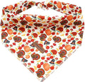 Lionheart glory Turkey Dog Bandanas Fall 1 Pack Washable Soft Dogs Scarf, Square Adjustable Girl Boy Dog Bandanas for Medium Large Dogs Holiday