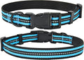 Mile High Life Reflective Dog Collar | Nylon Pet Collars wiith Buckle | Light Weight Puppy Collars | Light Blue Dog Collars for Small Dogs (Light Blue, S)