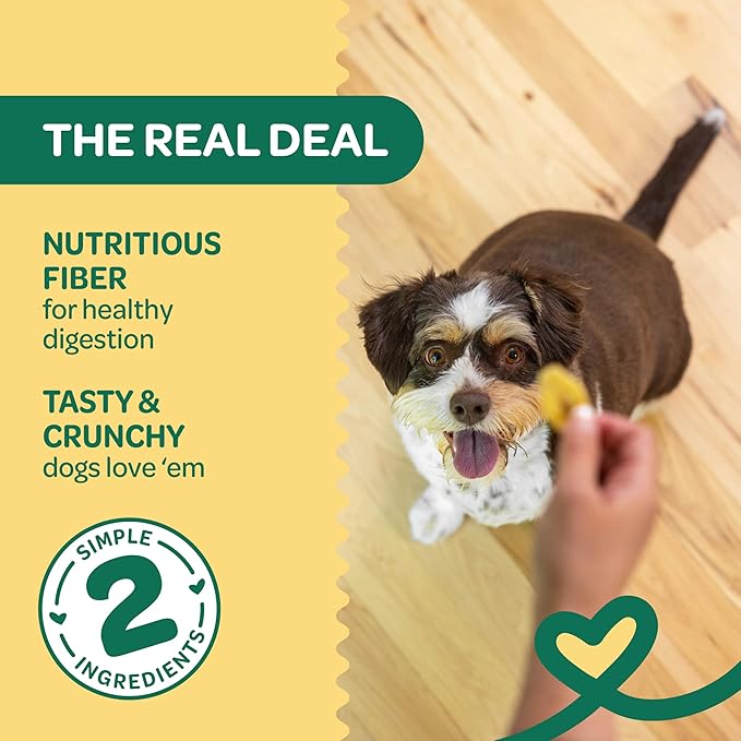 Wholesome Pride Banana Bites Dog Treats – 2-Ingredient Banana Chips for Dogs, Grain-Free, Banana & Coconut Oil, 8 oz