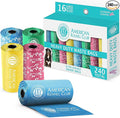 AKC Dog Poop Bags - Leak Proof Pet Waste Bags - 16 Refill Rolls - Lavender Scent - 240 Count (Puppy Print)