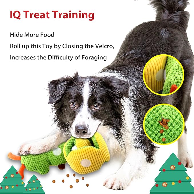 Gigwi Interactive Dog Puzzle Toys, Squeaky Dog Toys for Small Medium Large Dogs, Durable Treat Dispensing Dog Enrichment Toys, Snuffle Toy Plush Puppy Chew Toys for Boredom and Stimulating