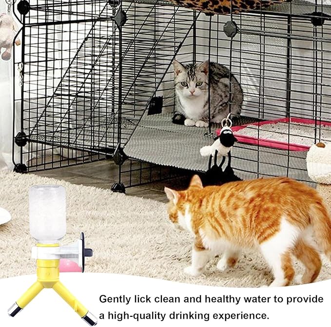 Pet Water Feeder - Portable Anti-Leaking Water Dispenser - Multifunctional No-Drip Dispenser Fountain Reusable Automatic Dogs Feeder Nozzle for Dogs