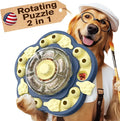 KADTC 3 Levels of Challenge Dog Puzzle Feeder Toy U.S. Brand - Design Spin-to-Release Treat Dispenser For Small Medium Large Dogs Boredom Buster Mental Stimulation Enrichment Slow Feeding Puzzles Toys