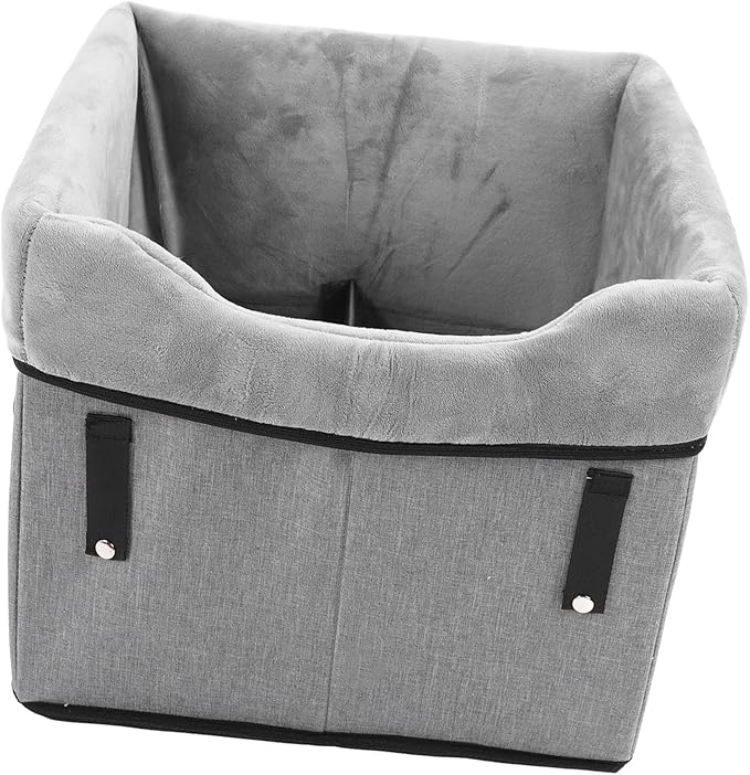 Dog Booster Car Seat for Small Dogs, Portable Pet Travel Carrier with Adjustable Strap, Oxford Fabric Dog Booster Seat for Safe and Comfortable Ride, Elevated Design for Better Vie