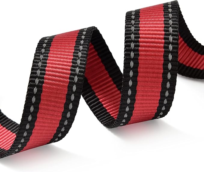 Mile High Life Dog Collar | Nylon Reflective Dog Collars | Light Weight Puppy Collars | Red Dog Collars for Small Dogs (Red, Small)