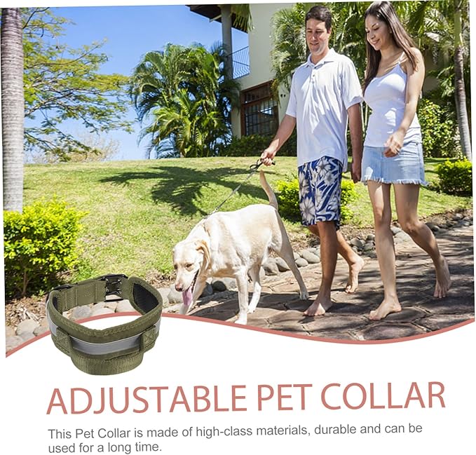 Milisten Adjustable Reflective Dog Collar for Dogs Comfortable Padded Design Buckle for Outdoor Use Heavy-Duty and