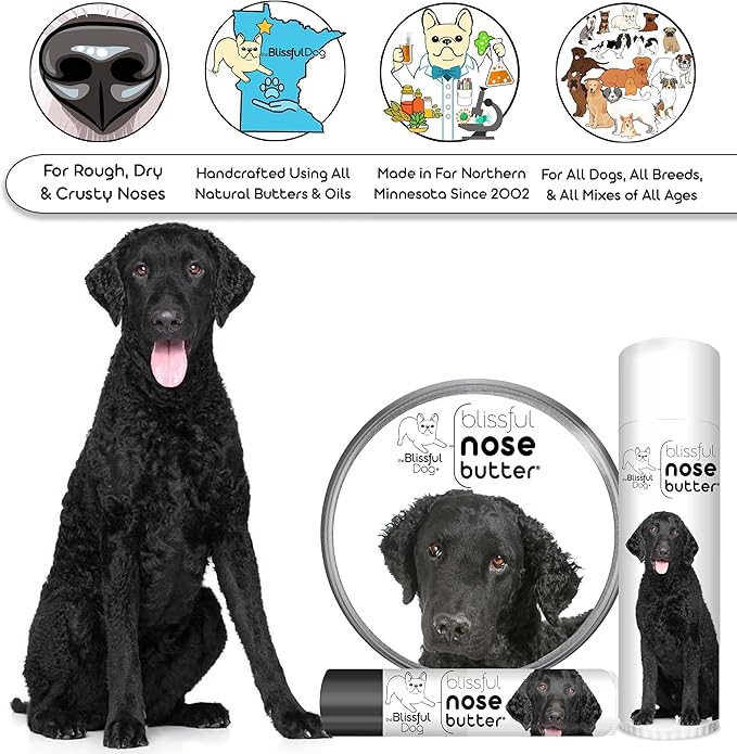 The Blissful Dog Curly-Coat Retriever Unscented Nose Butter, 2-Ounce