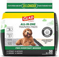 Glad for Pets JUMBOSIZE/XL Charcoal Puppy Pads, AllinOne Black Training Pads That ABSORB & Neutralize Urine Instantly New & Improved Quality, 50 Count (Pack of 1)