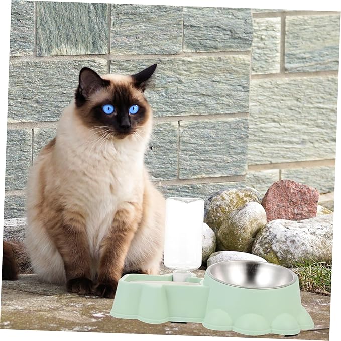 Kisangel Multifunctional Dog Food Dispenser Pet Water Container Auto Feeder Bowl for Home