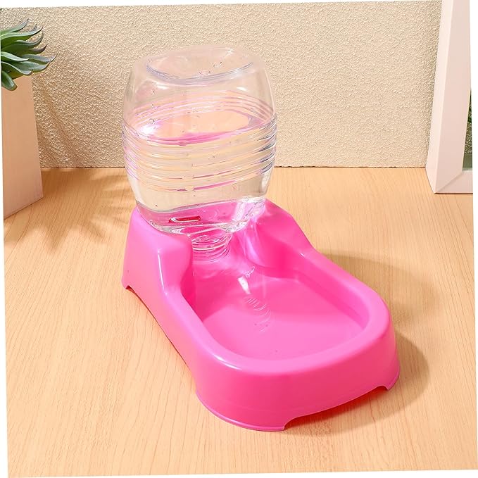 Happyyami Puppy Water Feeder Outdoor Pet Water Bottle Small Cat Water Dispenser 0.25 Gal for Indoor Cats Cat Bowls Pet Feeder Automatic Dog Food Bowl Pet Drinking Tool Basin Cat Food Pink