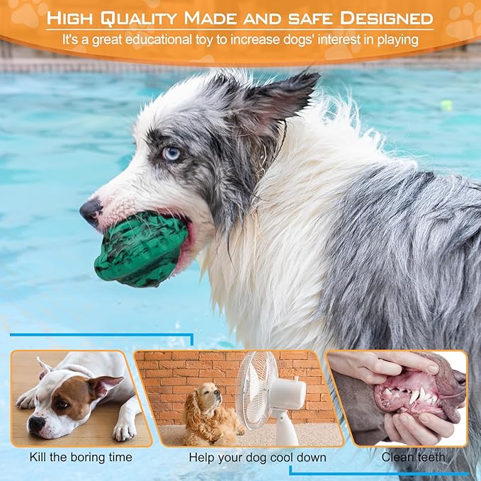 Dog Toys to Keep Them Busy,Frozen Treat Dog Enrichment Toys,Slow Food Training to Relieve Boredom and Stimulating,Dog Puzzle Treat Food Dispensing Ball Toy for Small Medium Large Dogs