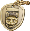 Vintage Pure Copper Pet ID Tags,Personalized Dog Tags,Three-Dimensional Relief Pet Pattern,Lettering on The Front and Back,Custom Pet Tags (A17-Shiba Inu)