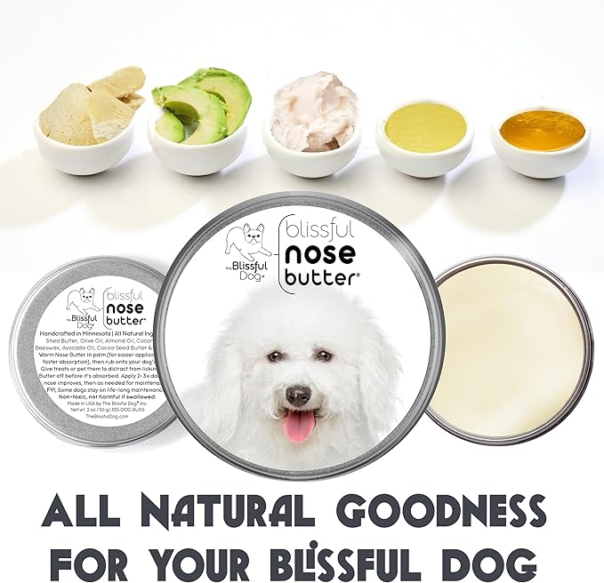 The Blissful Dog Bichon Frise Unscented Nose Butter, 2-Ounce
