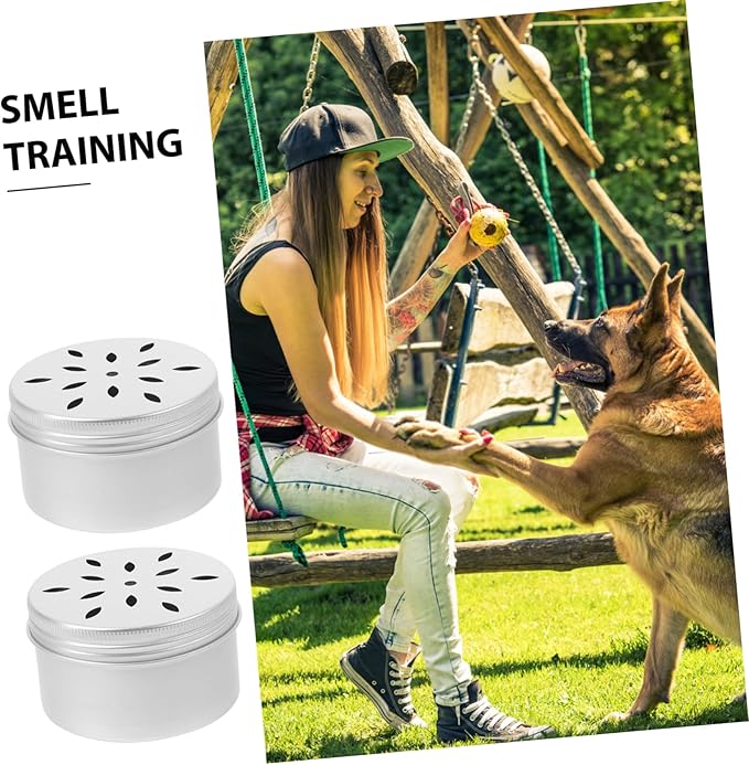 Yardwe 10pcs Dog Scent Training Tool Kit Aluminum Sniffle Box for Nose Work and Bite Resistant for Pet Training and Scent Detection Activities
