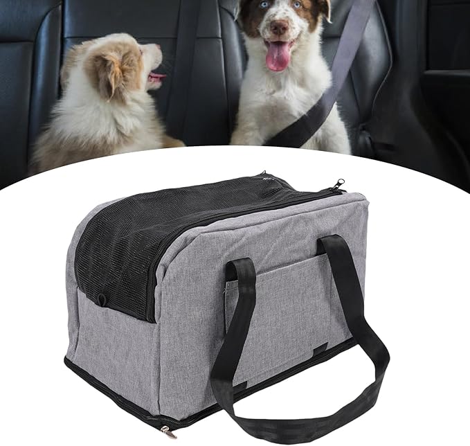 Center Console Dog Car Seat,Portable Dog Booster Car Seat for Small Dogs,Detachable Washable Pet Carrier for Travel with Seat Belt