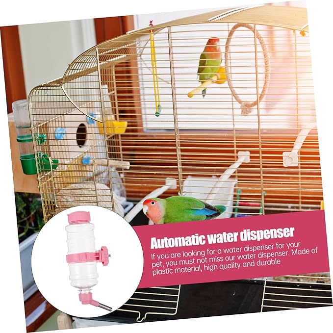 1Pc Hanging Pet Water Dispenser Automatic Feeder for Cats and Dogs Leak Design Easy to Install Water Bottle for Rabbits and Animals Smooth Surface