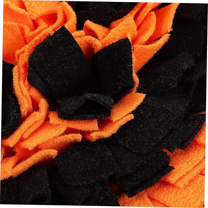 Milisten Pumpkin Snuffle Mat for Dogs Sniffing Feeding Mat Soft Polar Fleece Design Large Breed Interactive Plaything Easy to Clean Unique Home Decoration