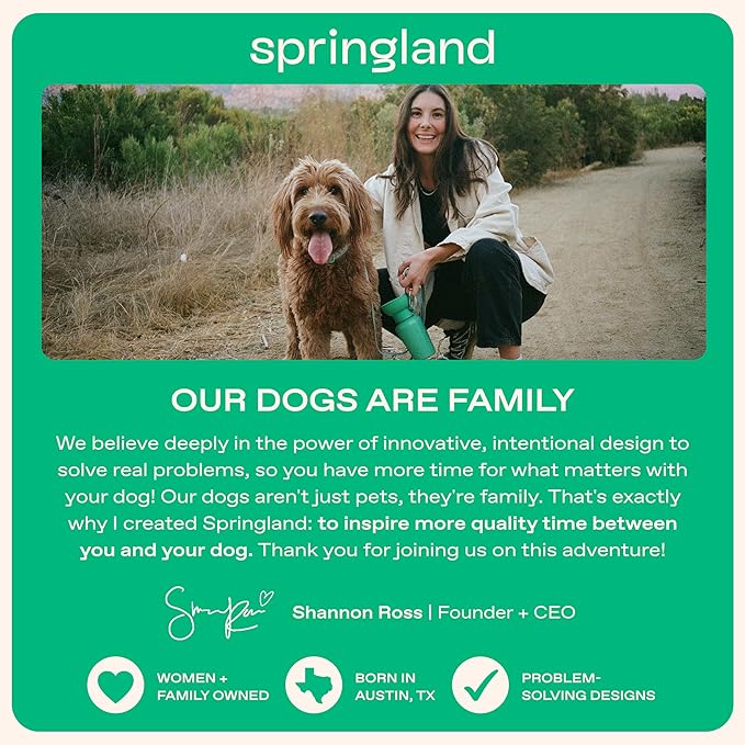 Springer Dog Treat Pouch for Effort-Free Squeeze Dispensing - Easy-Fill, Food-Grade Silicone Treat Pouches for Pet Training - Includes Carabiner-Sky Blue